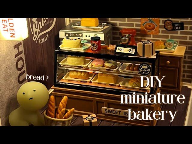 slice of life: diy miniature bakery dollhouse with rolife + asmr