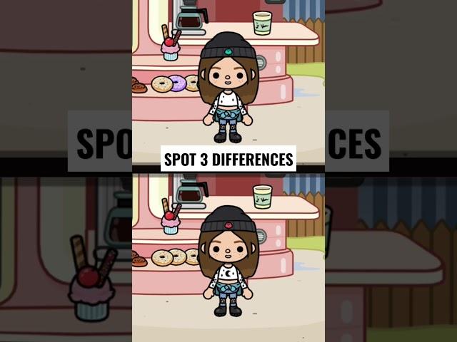 Toca Spot 3 Differences 3️⃣ #toca #tocaboca #tocalifeworld #tocalife #tocaworld #spotthedifference