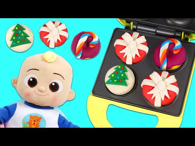 Making Play Doh Christmas Donuts with Cocomelon JJ!