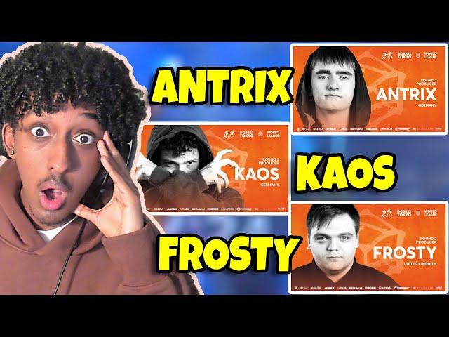 Yolow Reacts | Antrix, Kaos & Frosty | GRAND BEATBOX BATTLE 2023 Producer Showcase Round 2