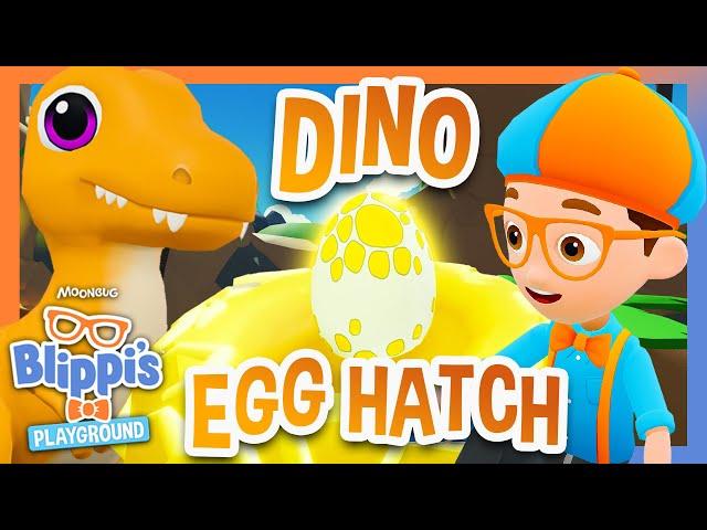 Blippi Finds a Ball Pit Dinosaur Buddy! | Roblox Dinosaur Gaming Videos