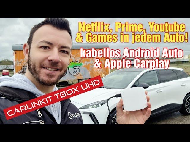 Netflix, YouTube, Prime, Spotify, kabellos Apple Carplay und Android Auto! Carlinkit T-Box UHD