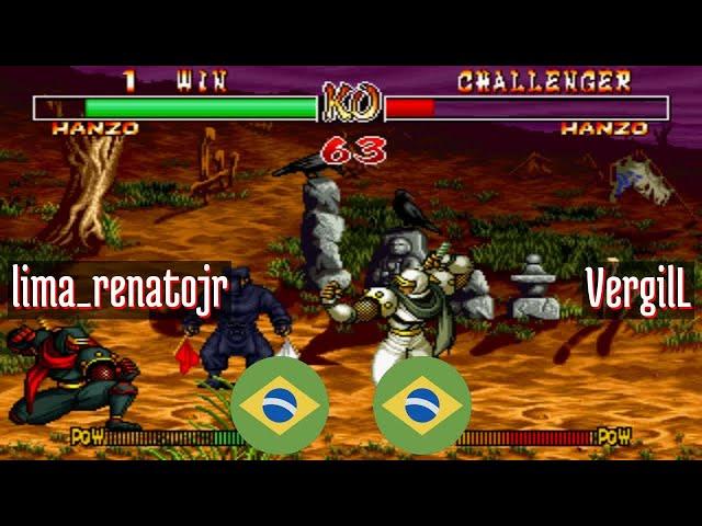 FT5 @samsho2: lima_renatojr (BR) vs VergilL (BR) [Samurai Shodown II Fightcade] Oct 2