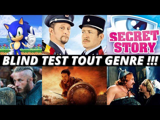 BLIND TEST TOUT GENRE / FILMS, SÉRIES, JEUX VIDÉOS, ÉMISSIONS TV, RÉPLIQUES DE FILM (50 extraits)