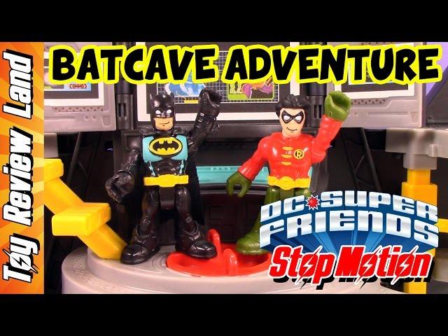 Batman And Robin Imaginext Batcave Stop Motion Adventure. DC Super Friends Imaginext Batman Toys