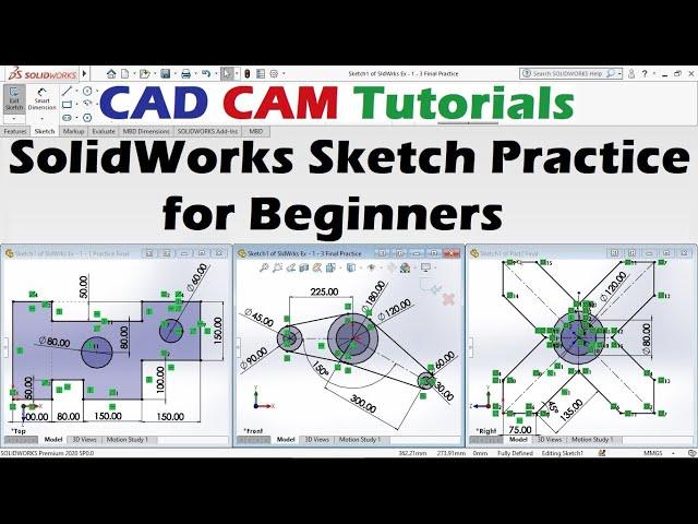 SolidWorks Sketch Practice Tutorial for Beginners