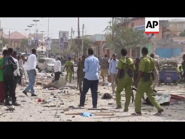 Raw: Hotel Attacked in Mogadishu, Somalia