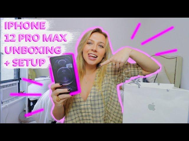 UNBOXING MY IPHONE 12 PRO MAX + SETUP + ACCESSORIES | KEN & HAN  