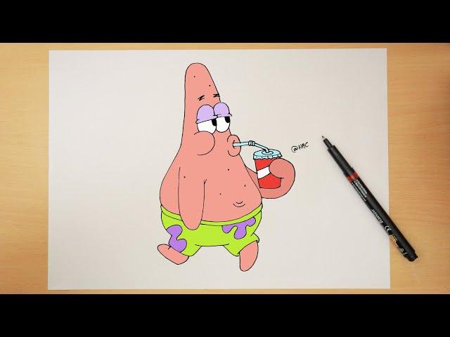 How to draw Patrick star || Step by step || SpongeBob SquarePants