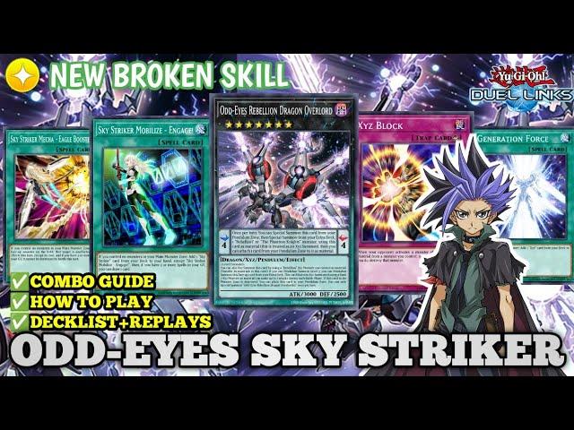 [ODD-EYES REBELLION OVERLOAD] NEW BROKEN SKILL WITH ENGINE SKY STRIKER IN YU-GI-OH DUEL LINKS.