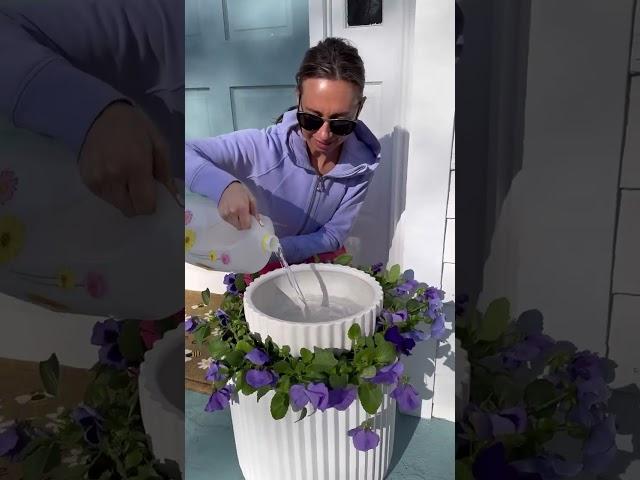 GENIUS DIY WATER FOUNTAIN HACK! #spring #summer #homedecor #gardening