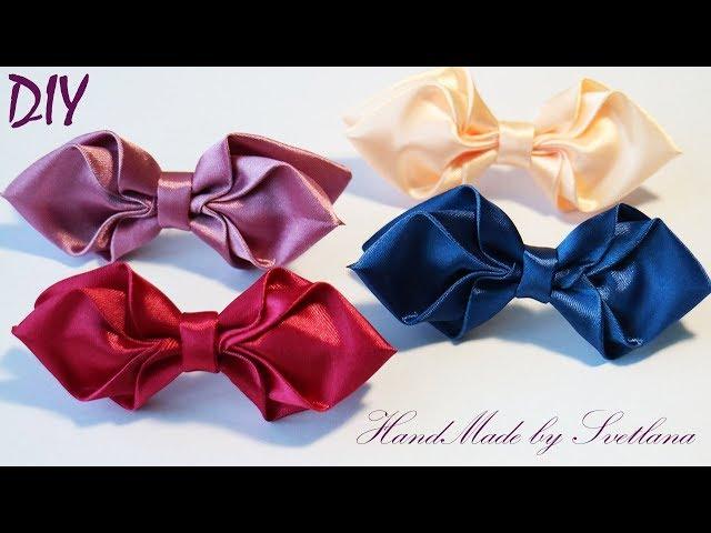 A bow of satin ribbon with your own hands