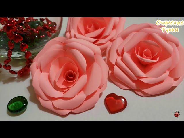 How to make paper roses. Easy paper craft. Розы из бумаги. Оригами. DIY