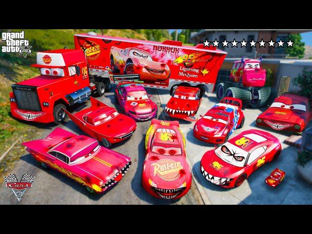 GTA 5 - Stealing EVIL MCQUEEN CARS with Franklin! (Real Life Cars #77)