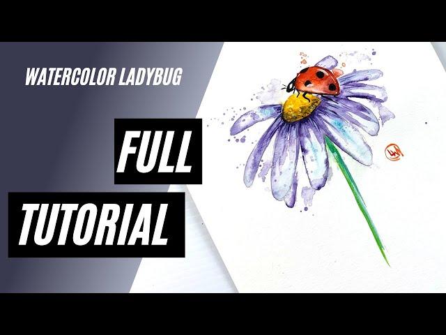 Learn To Paint A Ladybug On A Flower - Painting By Lisa Whitehouse