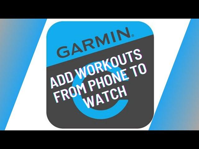 How to send a Garmin Connect Workout to your #Garmin Watch #running