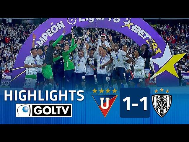 LIGA ES CAMPEÓN de ECUADOR  | Liga de Quito 1(3) - 1(0) Ind. del Valle | GOLES | Liga Pro Ecuador