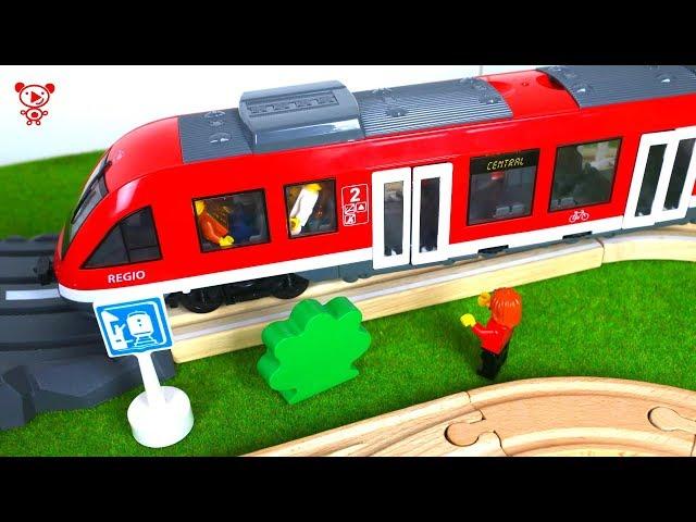 Tram and wooden brio trains - railway