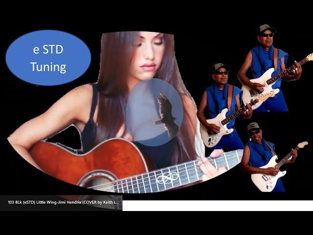 Little Wing - Jimi Hendrix (cover) by Keith Langley, Featuring Jess Greenberg (eSTD, Clean GTR Solo