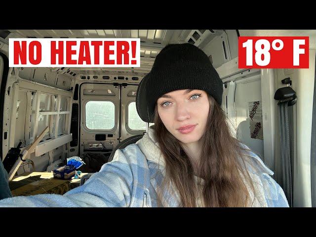 How I Survive Winter VanLife (in an UNBUILT camper van!)