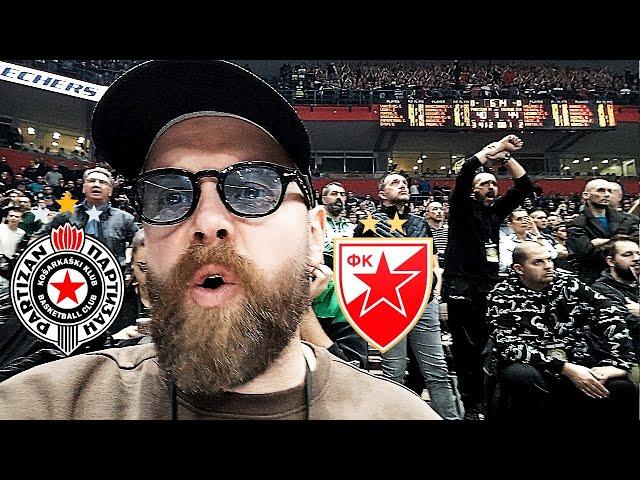 Basketballs Craziest Fans! Serbia's Partizan Belgrade v Crvena Zvezda - Live Serbian Ultras Reaction