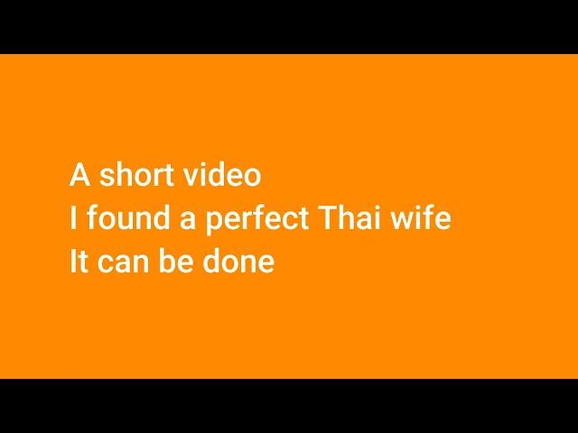 I Found The Perfect Thai Wife Find Thai Wife Check It Out!