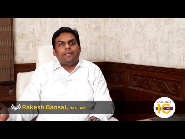 Testimonial Mr. Rakesh Bansal  |  Eternity Designers