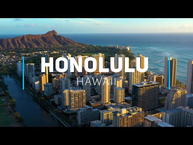 Honolulu, the capital city of Hawaii | 4K drone footage