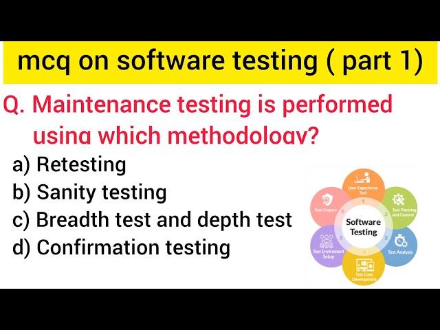 mcq on software testing | software testing mcq | software testing mcq questions and answers