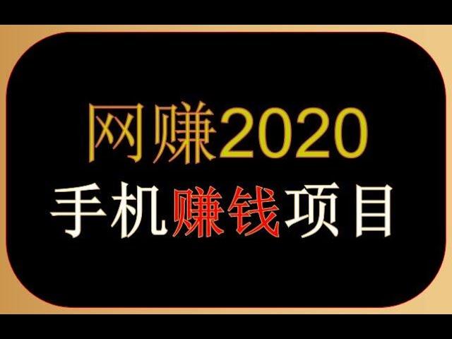 网赚2020，最新网络赚钱项目，一部手机就能赚钱的实战视频分享