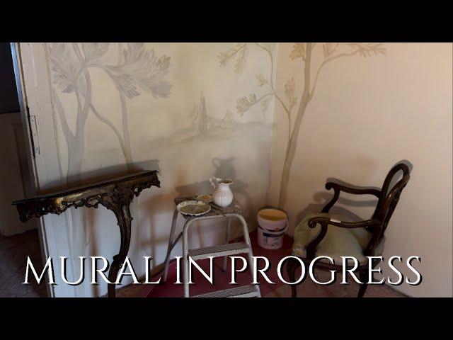 Painting the mural in guest bedroom / our Italian Villa renovation