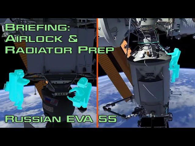 Briefing: Airlock & Radiator Prep: Prokopyev & Petelin - Russian EVA 55