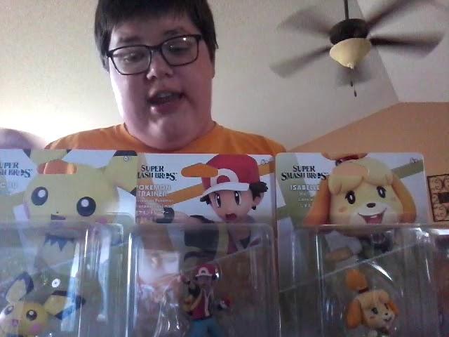 [Amiibo Unboxing] Pichu, Pokemon Trainer and Isabelle(Super Smash Bros Ultimate Wave 4)