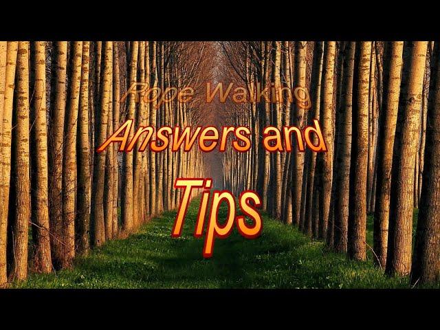 Rope Walking Answers and Tips