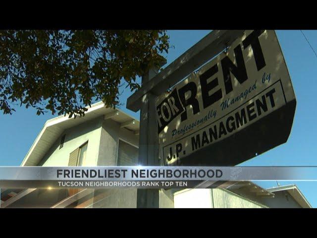 Two Tucson neighborhoods ranked in top ten of friendliest neighborhoods in country