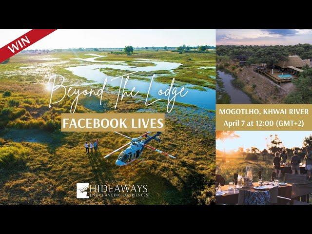 Beyond the Lodge LIVE - Hideaways Mogotlho Safari Lodge + WIN A SAFARI GETAWAY FOR TWO!