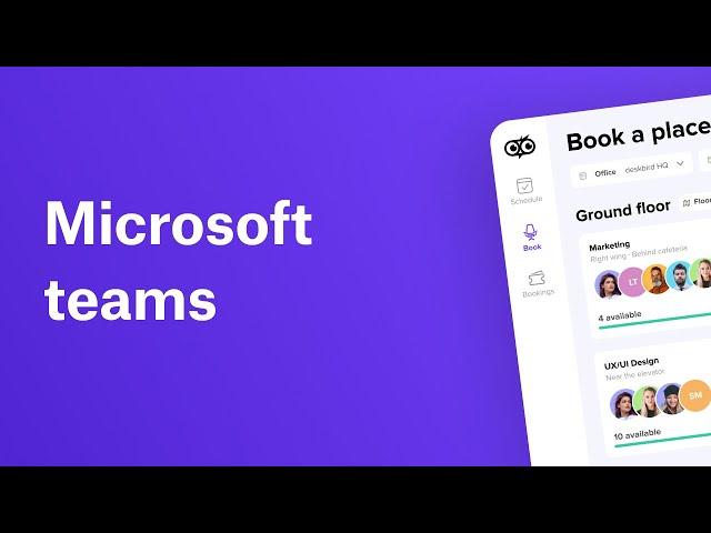 Snapshot of deskbird's Microsoft Teams integration