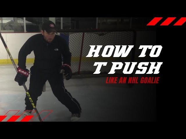 Hockey Goalie Training: How To T-Push for Goalies w/ Dave Rogalski