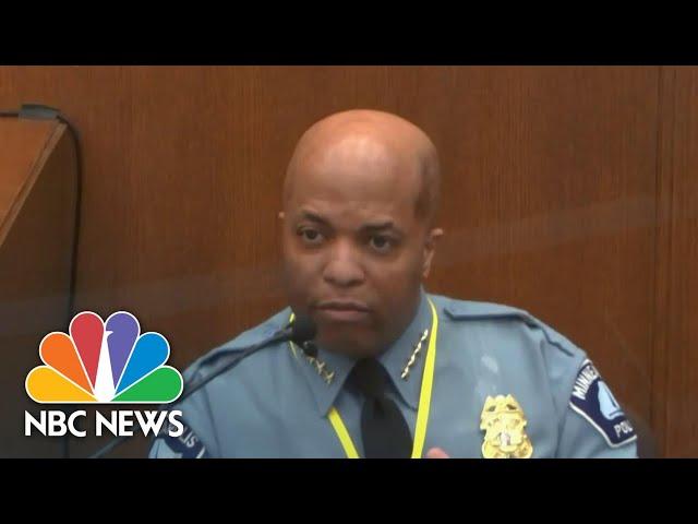 Minneapolis Police Chief Testifies In Derek Chauvin Trial | NBC Nightly News