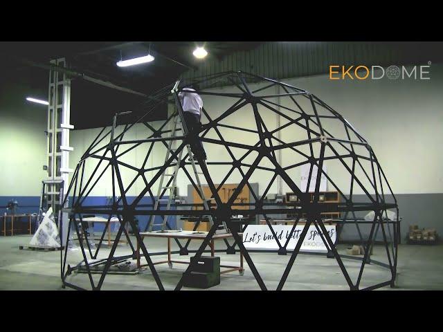 Building The 22' Terra Ekodome Frame #Ekodome #GeodesicDomeKit #GeodesicDome