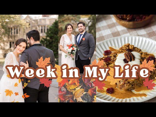 Week in My Life Vlog  Wedding Photos, Making Fall Breakfast Recipes, and DIY Decor