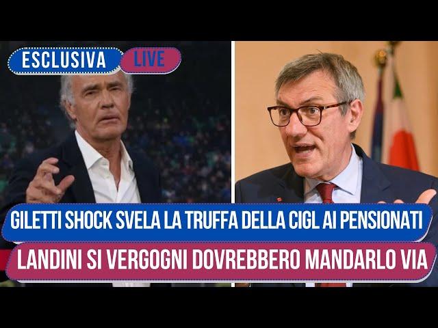 Giletti Si Scaglia Contro Landini e la Cigl dopo la Truffa ai Pensionati Italiani