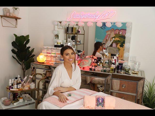 My Skincare Room Tour {Esthetician Collection + Tools + Crystals } Jadeywadey180