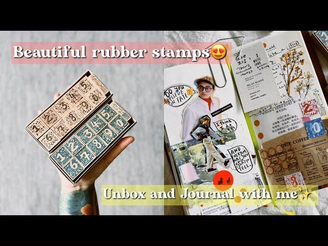 Kurukynki Rubber stamps unboxing + Journal with me  Janethecrazy