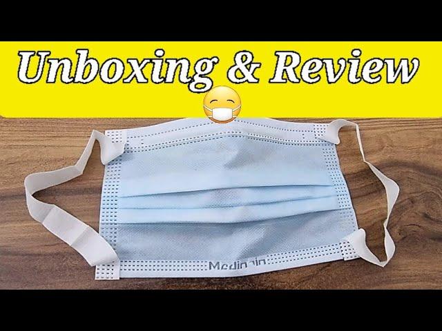 Medinain disposable protective face mask unboxing and review