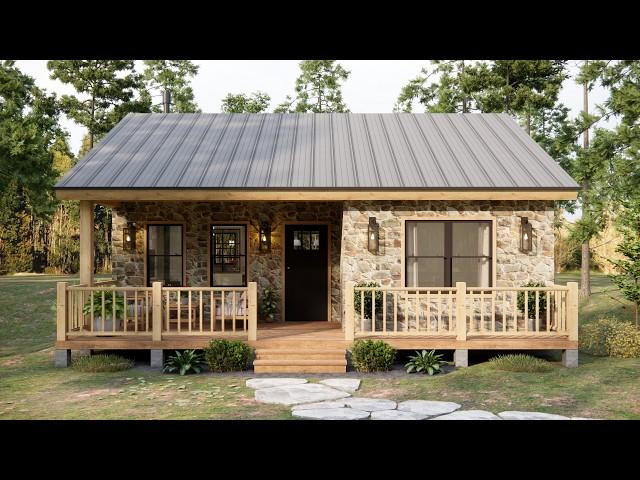 29'x29' (9x9m) Fabulous 2-Bedroom Cabin Design !!! Comfortable and Perfect 