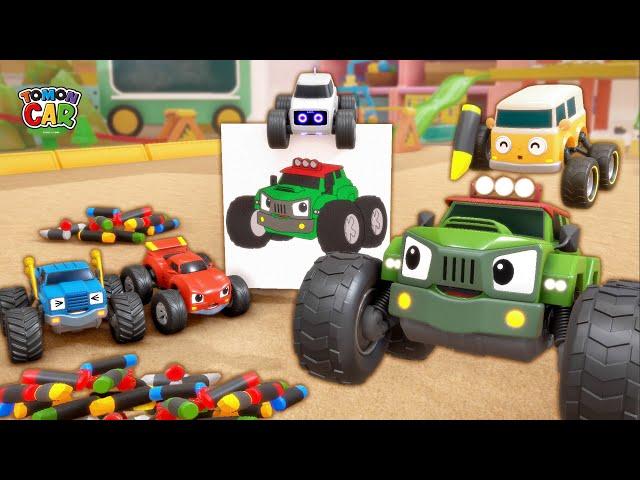 Tomoncar friends coloring play! | Painting  play nursery rhyme Tomoncar World  토몬카