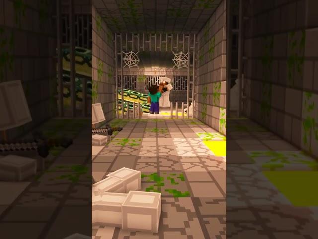 Minecraft'ta Herobrine End Portalını Koruyor !! #shorts