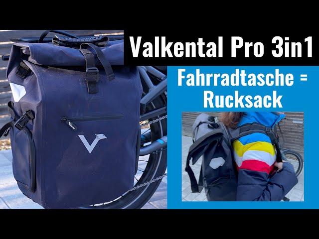 Valkental Fahrradtasche Rucksack ValkPro 3in1