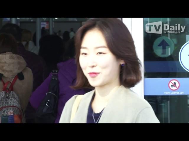 [tvdaily] 서현진 출국, '강풍에도 지지않는 꽃미모'